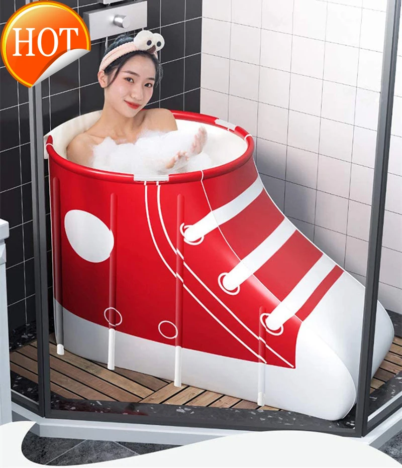 

Creative Portable Foldable Bathtub Home Family Bathroom Spa Tub Children Adults Soaking Standing Bath Tub for Shower Stall