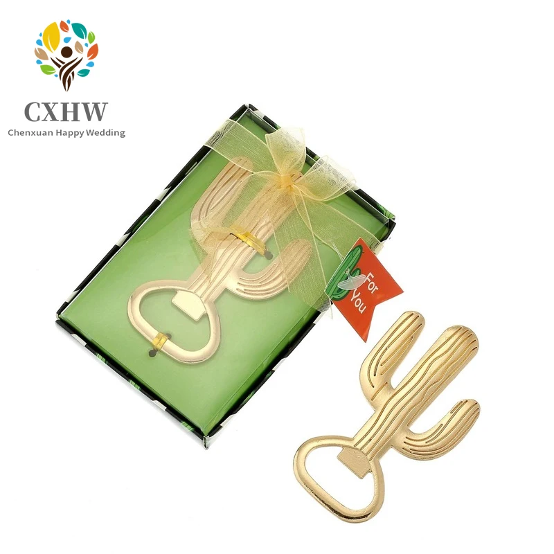 

Cactus Shape Beer Bottle Openers Souvenirs Gifts Bar Tools Wedding Favors for Guests Gold Alloy Opener Kitchen Gadgets