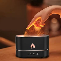 3d flame aroma diffuser usb simulation flame led night light with 180ml water tank humidifier atomizer for home office bedroom