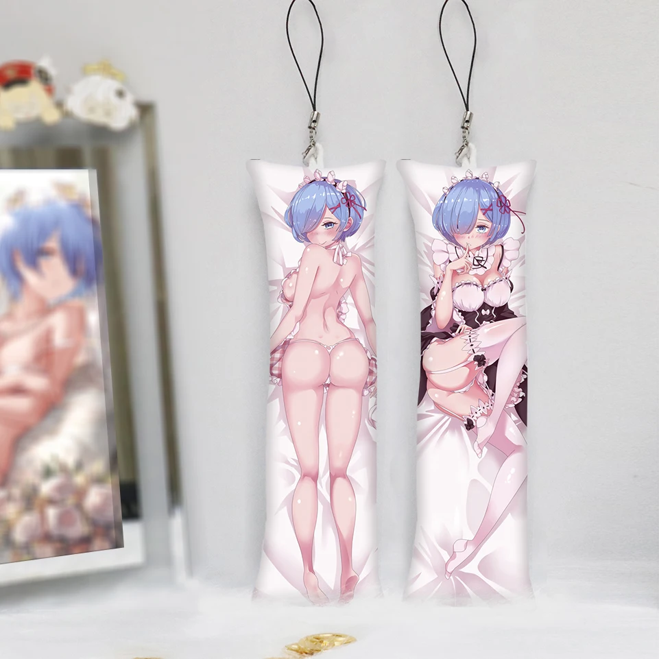 Брелок Emilia Rem Mini Dakimakura с подвеской аниме Re: жизнь в другом мире от нуля милые