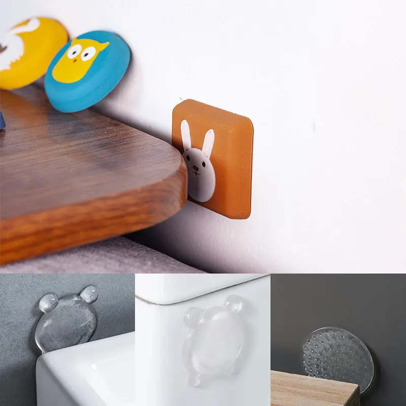 

Cute Mute Door Stoppers Wall Protection Safety Shock Absorber Door Handle Bumpers Security Waterable Transparent Wall Protectors