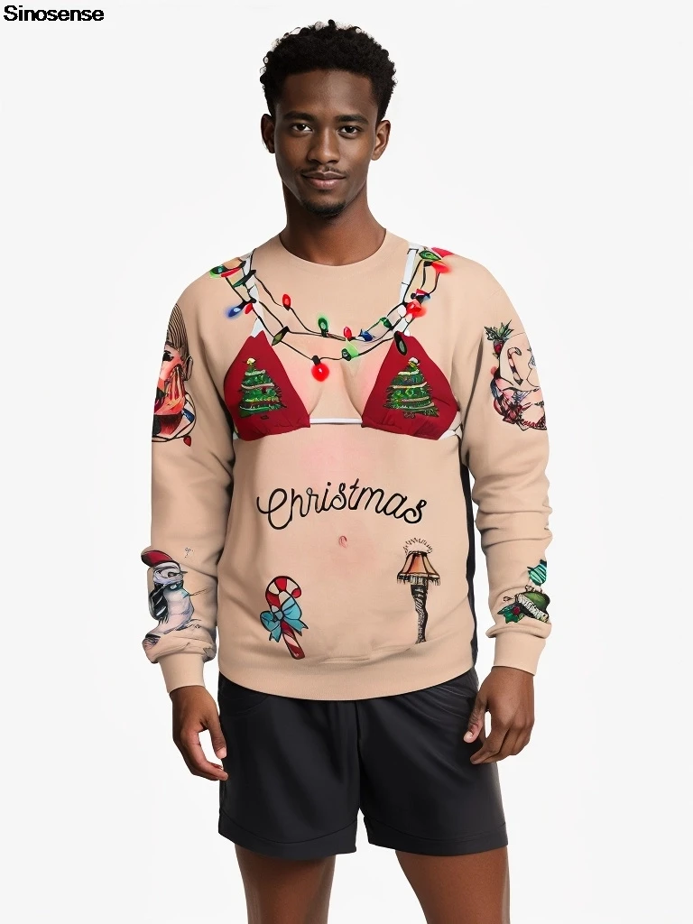 Свитшот мужской/женский смешной свитшот с 3D Цифровым принтом для фотографий