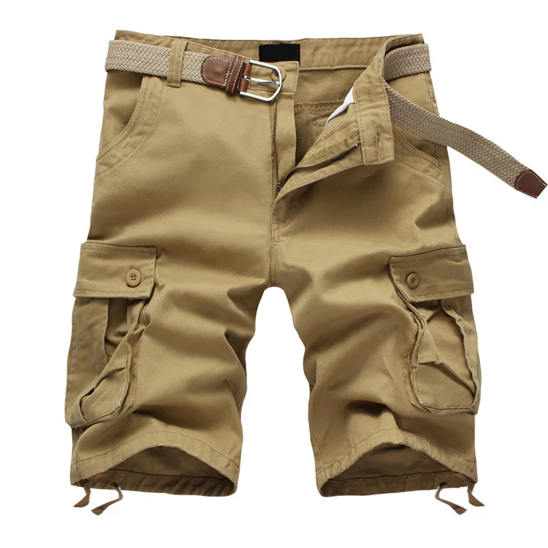 

100% Cotton Cargo Shorts for Men's Clothing Pants Summer Pantalones Cortos Ropa Hombre Roupas Maculinas Vetements Homme Calça