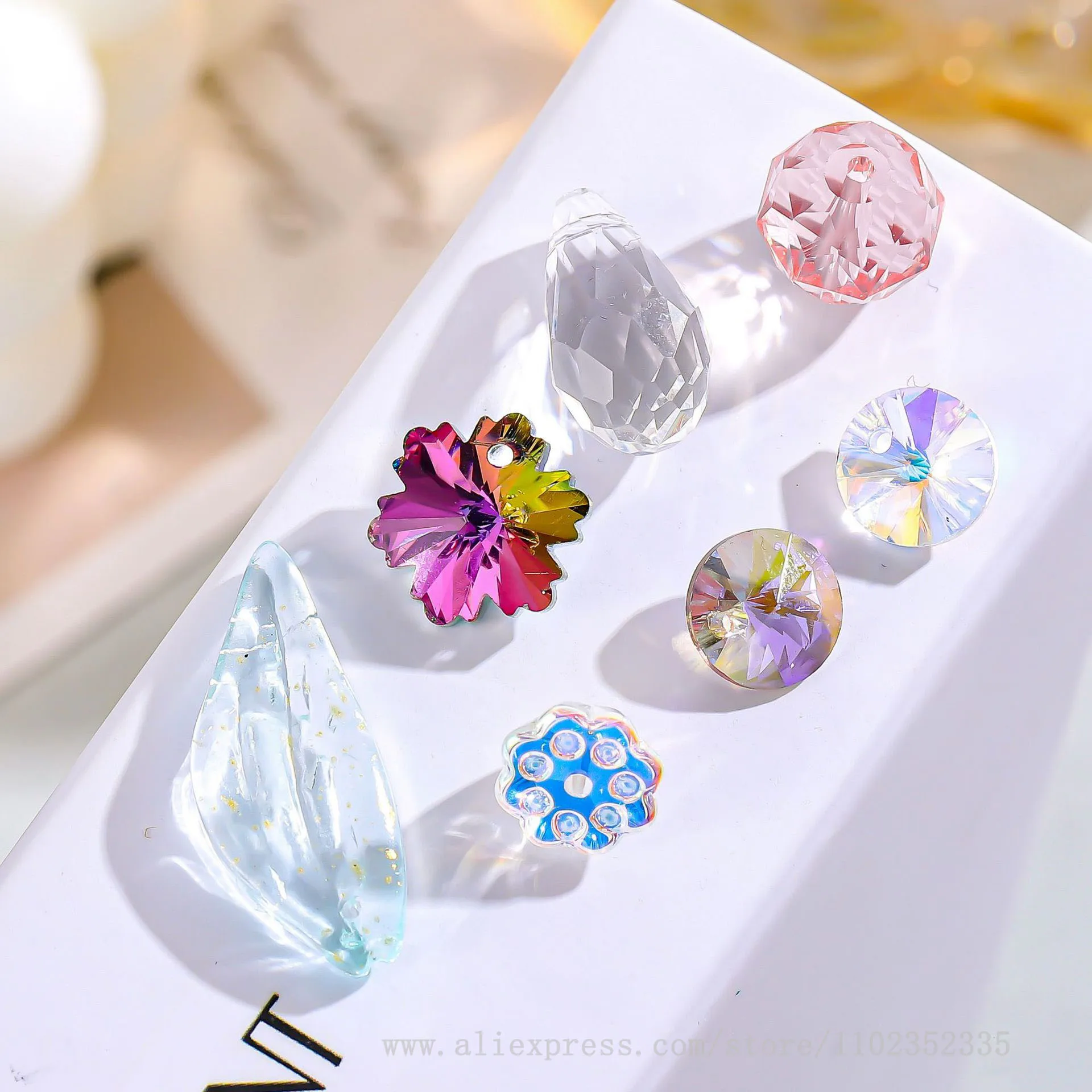 50 шт./упаковка разноцветные стеклянные бусины с одним отверстием