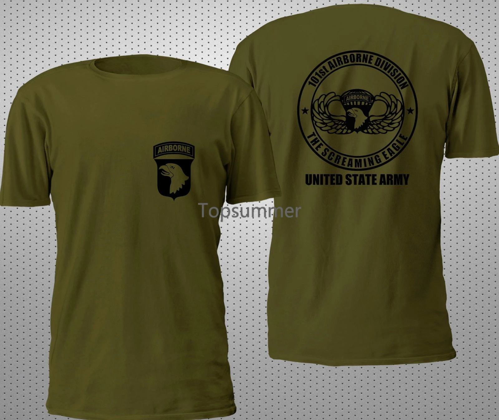 

Высококачественная повседневная футболка с принтом, новинка 101St, футболка со звездочками из летательных аппаратов в стиле милитари спецназа, 2-сторонняя футболка, Мужская футболка