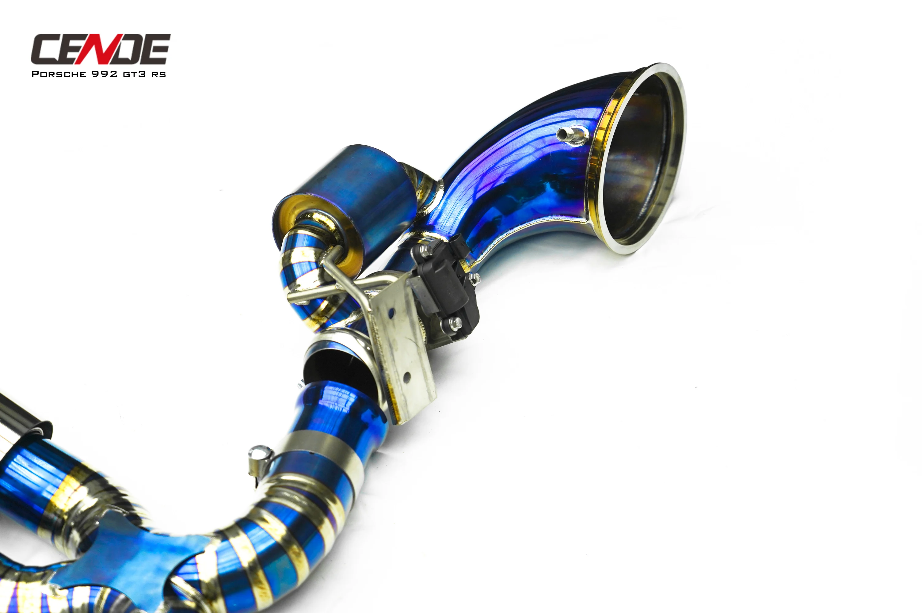 Фото Высокопроизводительный выхлопной патрубок Dream Car High Performance Cende Valvetronic из нержавеющей стали с зеркальной полировкой для 992 GT3 RS №4