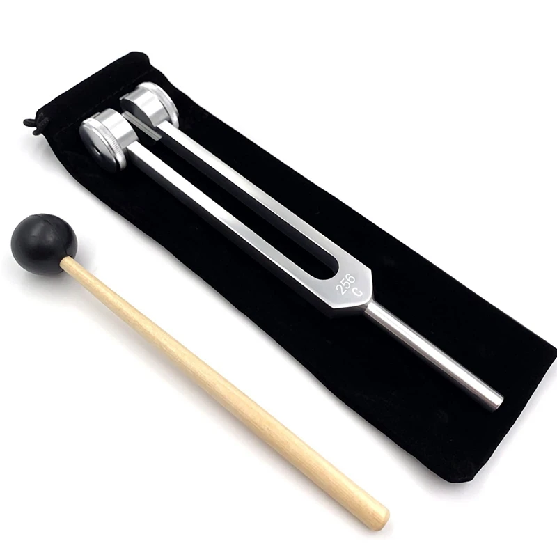 

Fashion256hz 256C Aluminum Alloy Tuning Fork With Hammers For Nervous System Testing Sound Healing Therapy Health Care