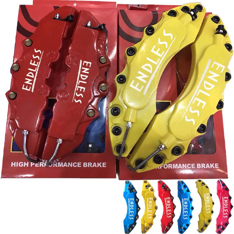 

Крышка тормозного суппорта из АБС-пластика с белым бесконечным логотипом наклейки для всех автомобилей R17 R18 R19, передняя и задняя Бесплатна...