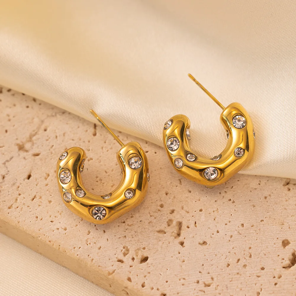 Специальные Серьги С-образной формы с жемчугом из циркония модные и простые