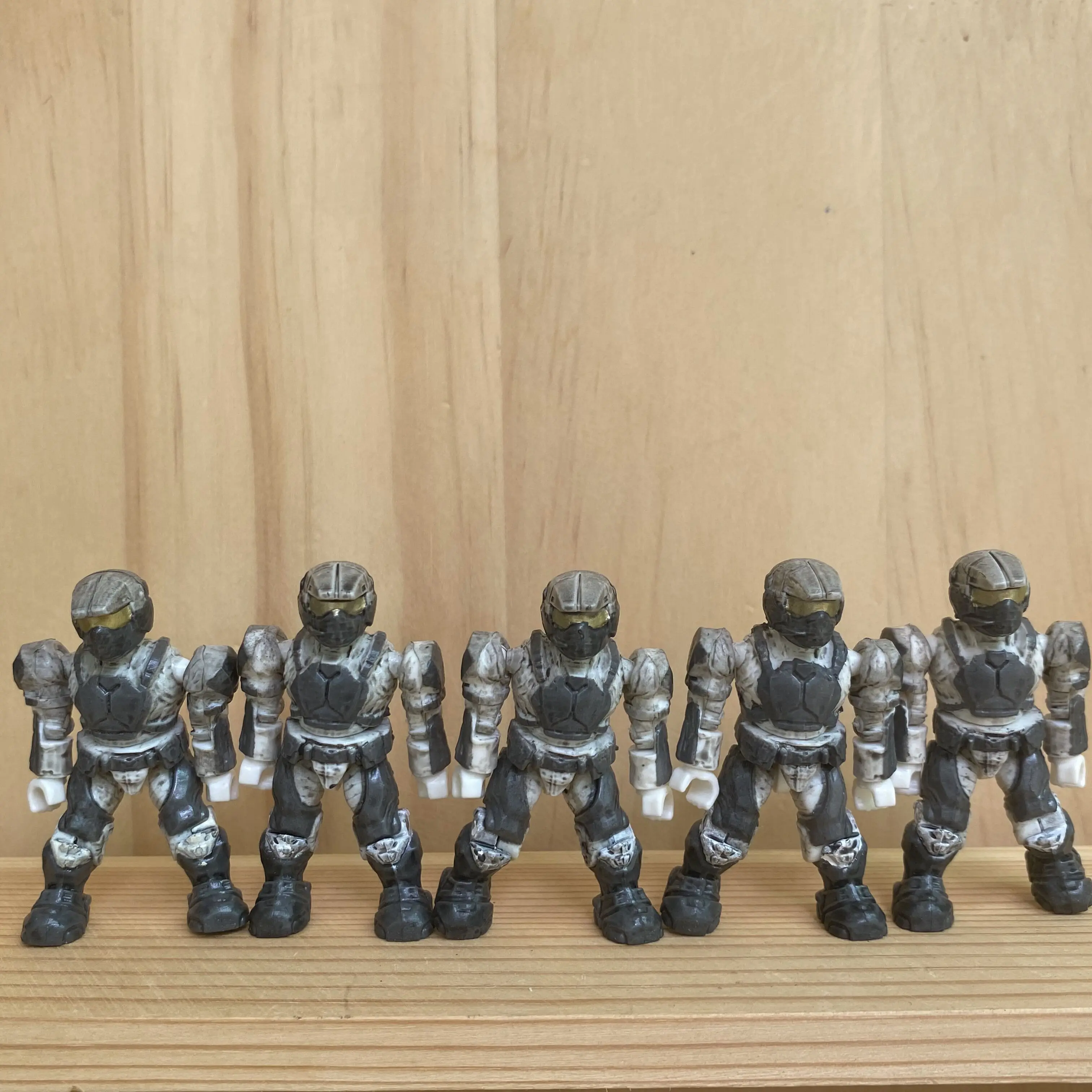 

LOT OF 5PCS HALO Mega Bloks - UNSC Mark IV Spartan White Grey Figure Boy Toy Xmas GIFT