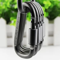 5pcs camping fishing carabiner clips portable cc1 steel outdoor climbing small d type kettle buckle multi tool acessories