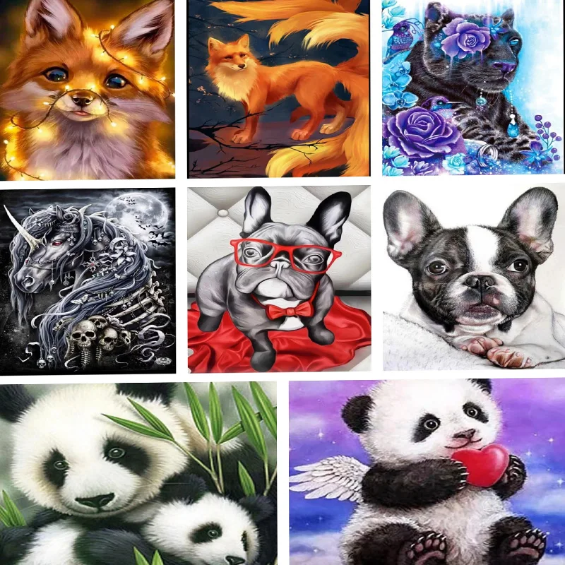 Алмазная живопись 5d с полными стразами, для творчества, маленькие животные, для спальни, гостиной, ручное украшение, Стик-крест в горошек, новый тренд