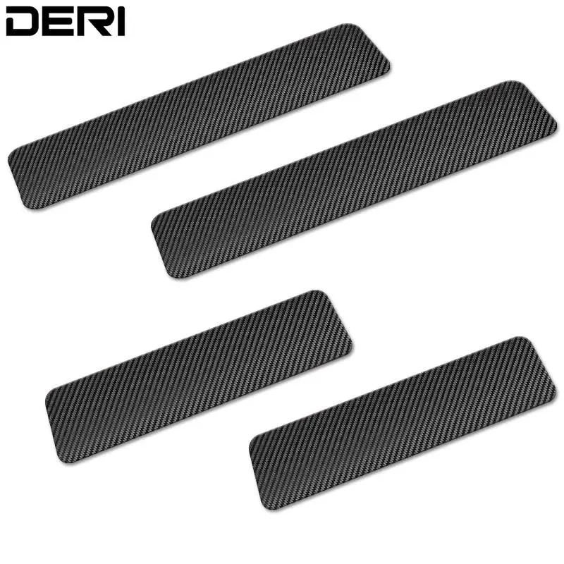 

5D Car Door Sill Scuff Plate High Gloss Black DIY Paste Protector Strip Waterproof Film Auto Threshold Stickers Universal