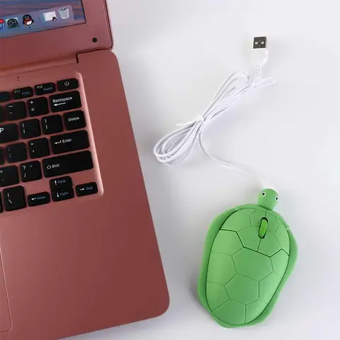 throughpp проводная мышь зелёная черепаха