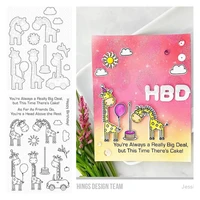 stamps and dies new arrival 2022 scrapbook diary decoration embossing template diy greeting card handmade joyful giraffes