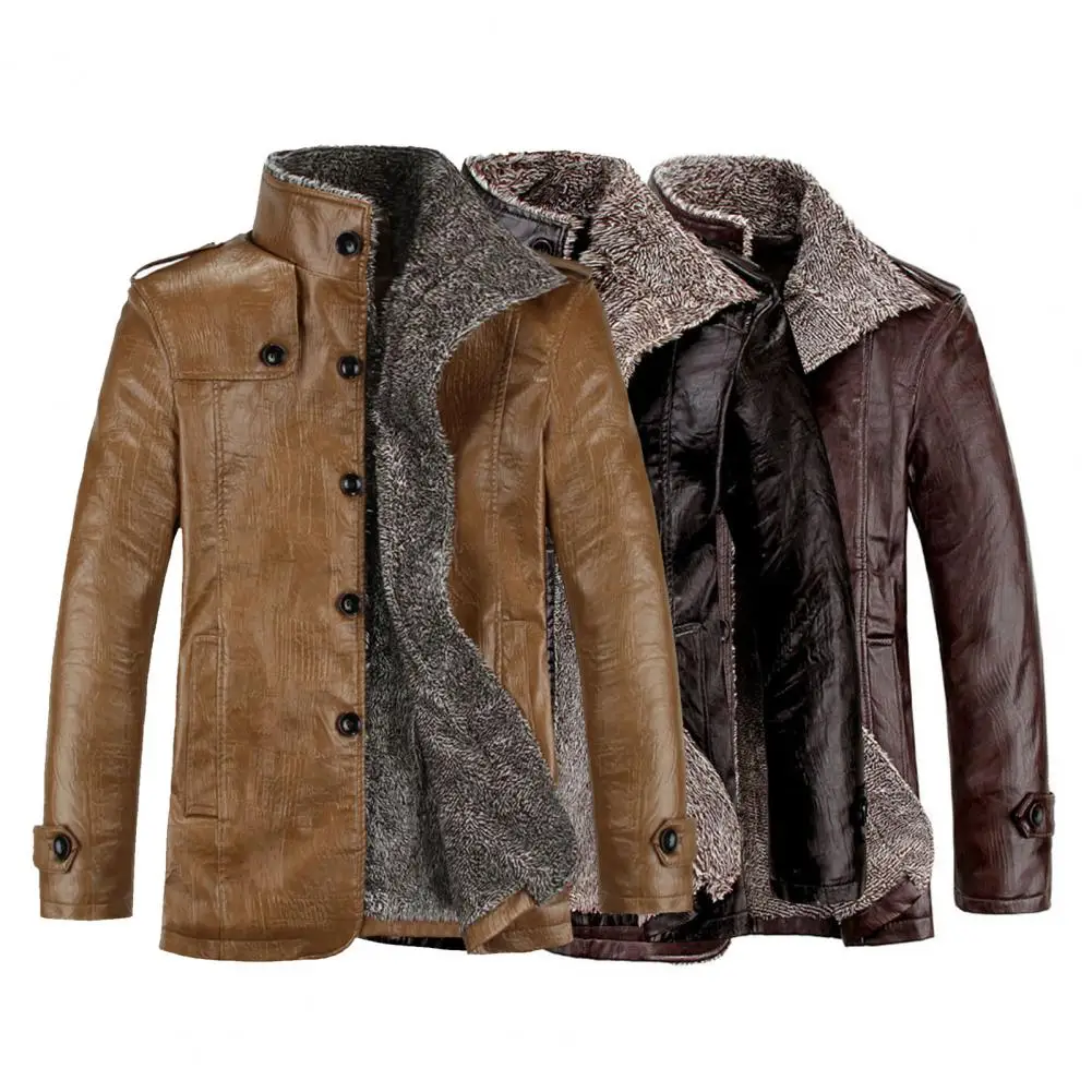 

Winter Jacket Great Long Sleeve Men Coat Leisure Winter Coat Wear Resistant Men Jacket for Going Out