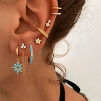 2021 trend single zircon hoop earrings for women colourful hoops earrings new piercing accessories simple fashion jewelry gift