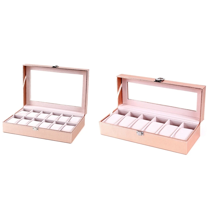 

Специальный чехол для женщин, 2 шт., наручные часы для девушек, друг, коробка для хранения, коллекция из искусственной кожи, Подарочный шкаф, 6 слотов и 12 слотов