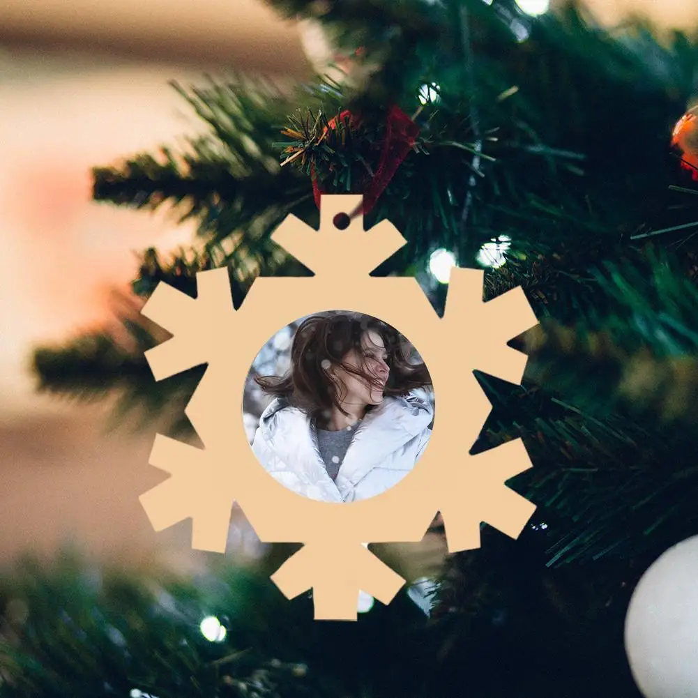 

Wooden Christmas Bauble Photo Picture Frame Make Your Ornament Frame Hanging Picture Own Picture Bauble Photo Christmas W7k4