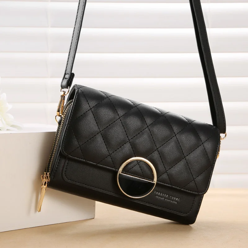 

Ladies Shoulder Bag Luxury PU Leather Simple Casual Large Capacity Women`s Bag Daily Supplies Female Crossbody Handbag