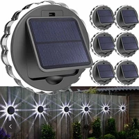 solar fence lights outdoor waterproof rgb color changing led deck light for yard patio garden pathway decor solar garden lamp