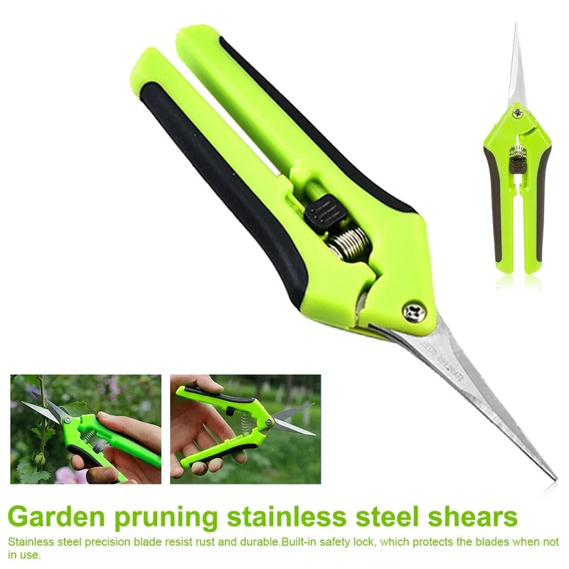 

Stainless Steel Garden Tools Secateurs Bonsai Shears Metal Gardening Scissor Pruning Tool Hand Cutter Grape Fruit Picking Weed