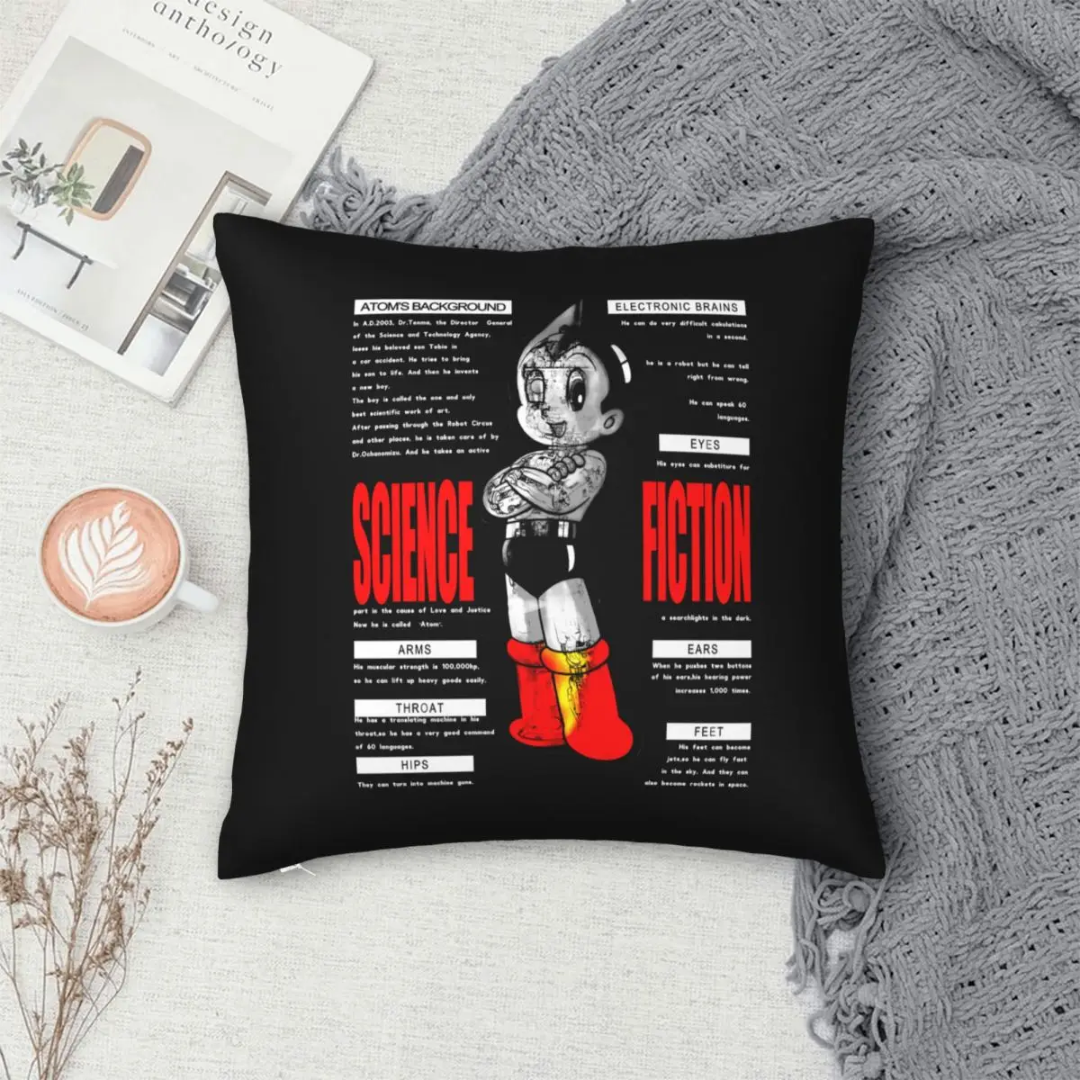 Terse Evintage Astro Boy Mighty Atom Tezuka products наволочка естественный декоративный узор Декор -