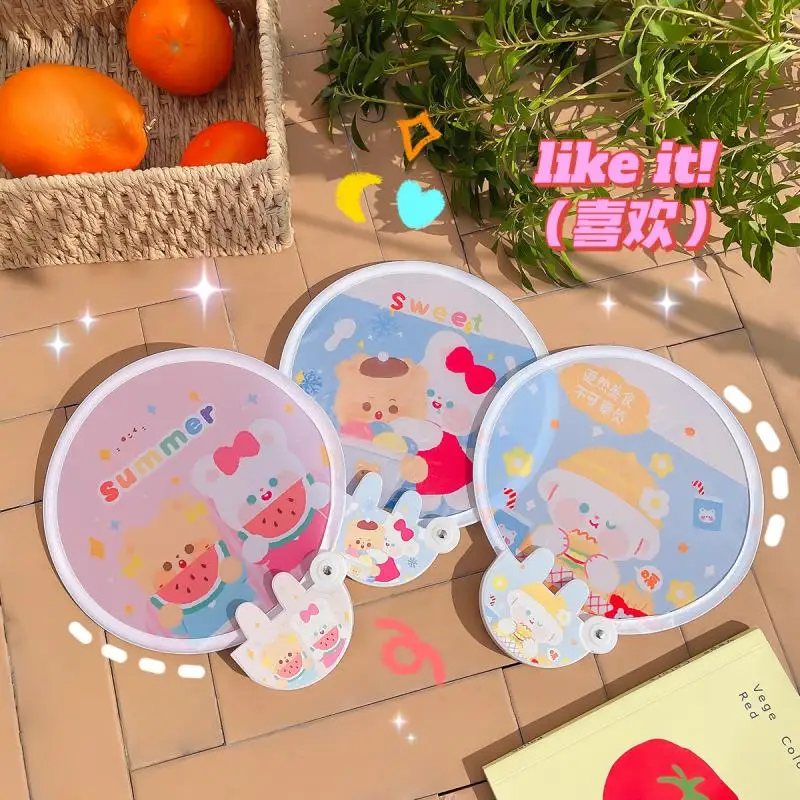 

Kawaii Cartoon Folding Fan Creative Cute Mini Cloth Portable Fan Kids Toy Girl Heart Children's Day Gift