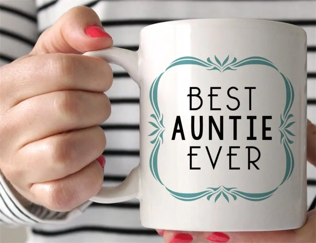 

Best Auntie Ever Mugs Aunt Cups Aunt Cups Mom Sister Cup Dishwasher and Microwave Safe Ceramic Friend Gift Coffee Mug Home Decal