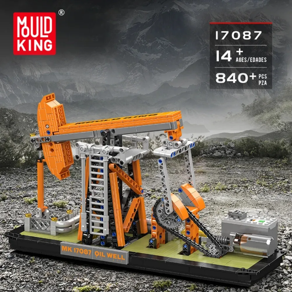 Фото MOLD KING 17087 Масляная колодец Модель Технология MOC Engineering 840 шт. Строительные блоки Игрушка с электродвигателями №4