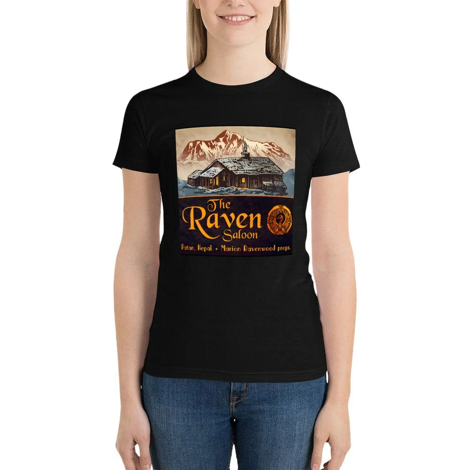 Футболка с вороном для женщин