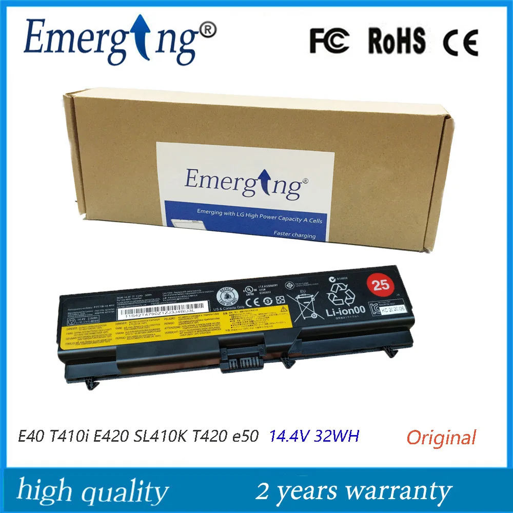 Оригинальный аккумулятор для ноутбука Lenovo Thinkpad E40 T410i E420 SL410K T420 e50 T410, 14,4 В, 32 Вт/ч