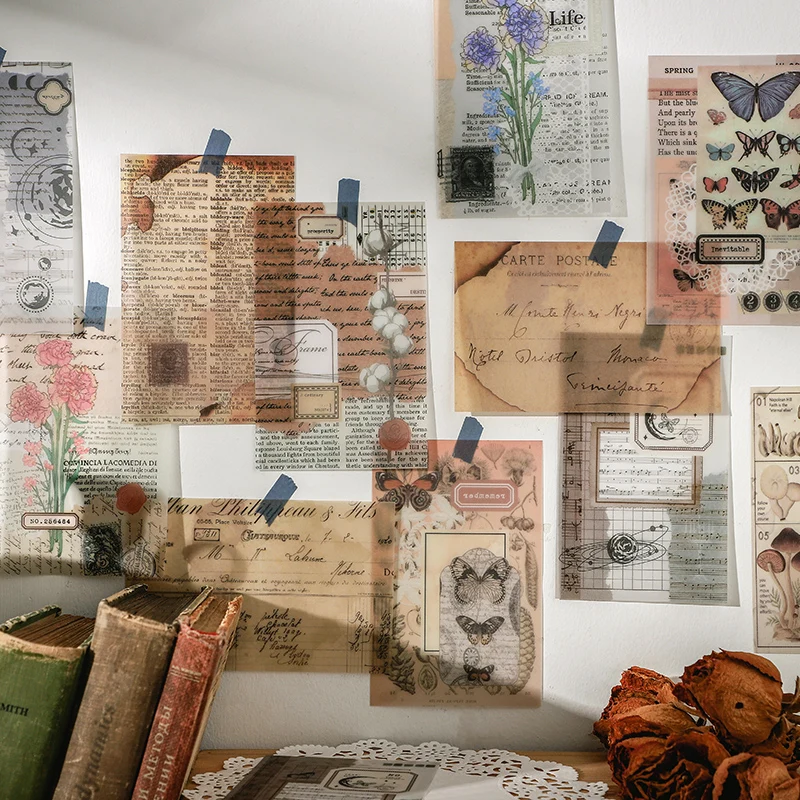 20 листов бумаги ручной работы с цветами дневник нежелательной еды винтажные