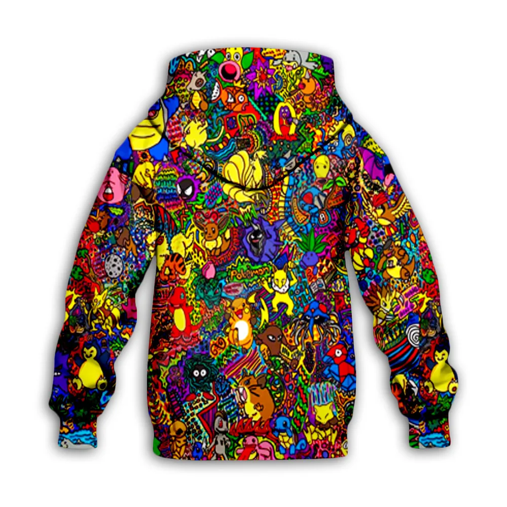 Funny Cartoon 3d printed Hoodies family suit tshirt zipper Pullover Kids Suit Sweatshirt Tracksuit/Pants 10