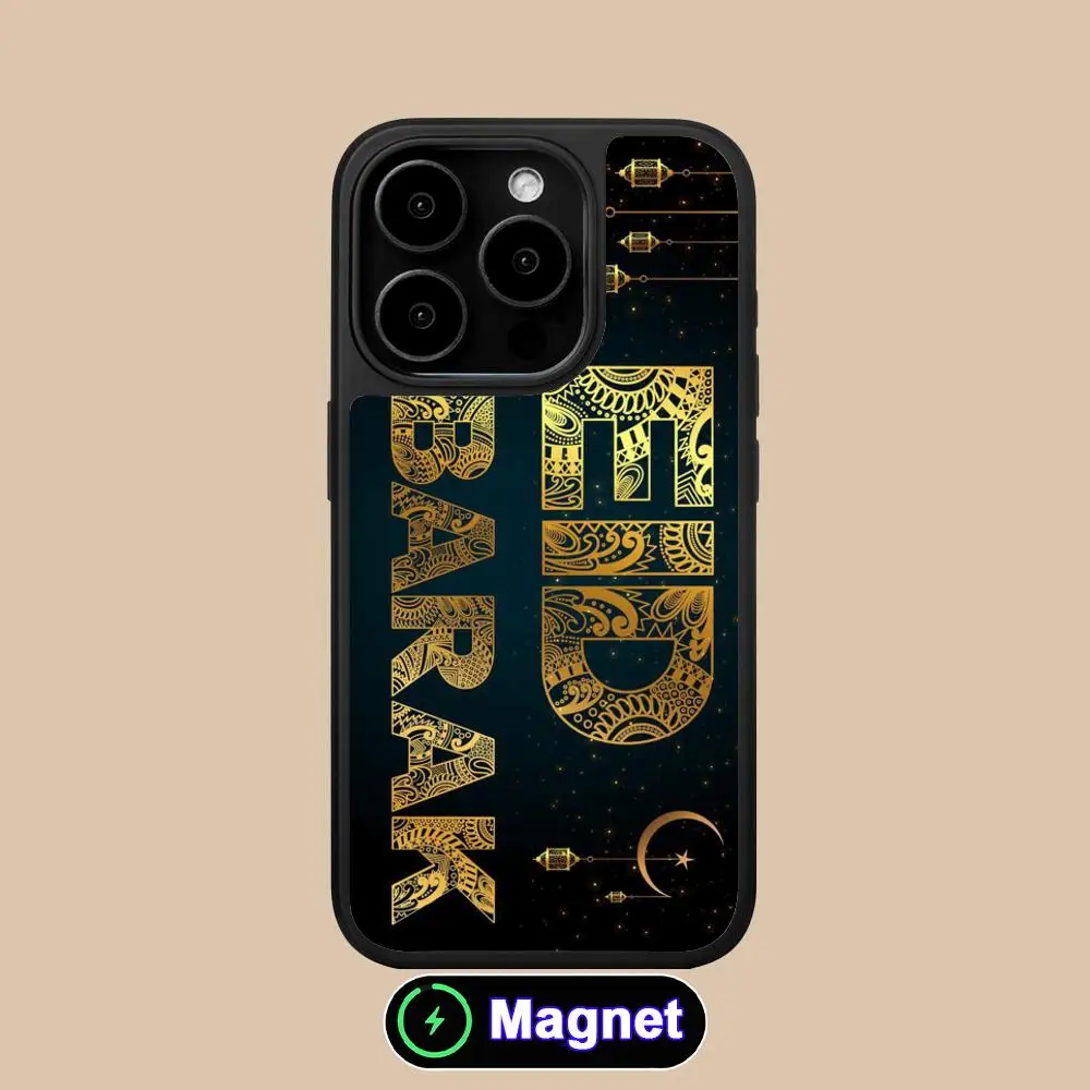 Чехол для телефона «Ид Мубарак» для iPhone 17, 16, 15, 14, 13, 12, 11 Air Pro Max Plus, матовый, с магнитной крышкой (art.: 3920db80edeb0) - 3920db80edeb0