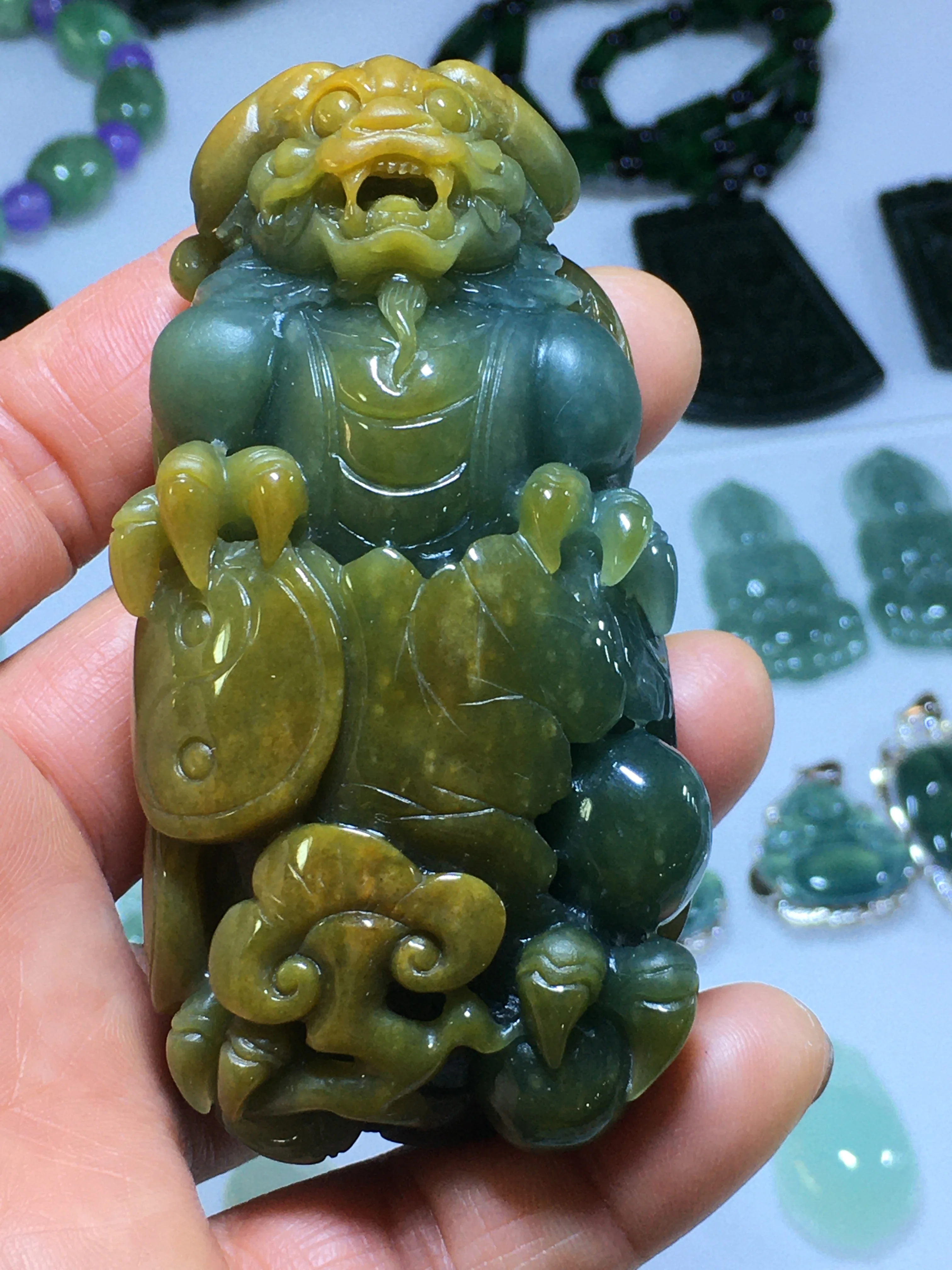 

Natural A Myanmar jade 7A Handcarved jade dragon yellow pendant jade necklace pendants jewelry jade necklaces women men