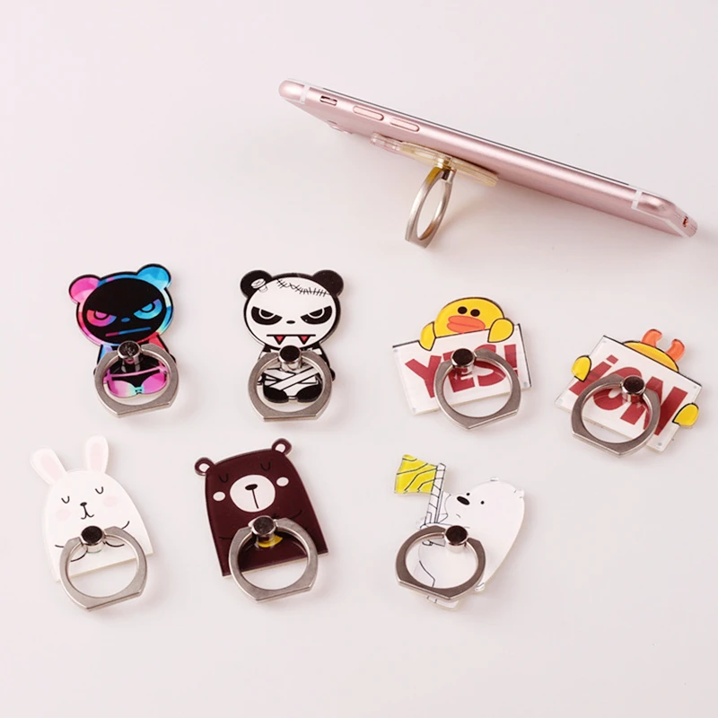 Кольцо-пряжка для мобильного телефона с мультяшным медведем уткой |