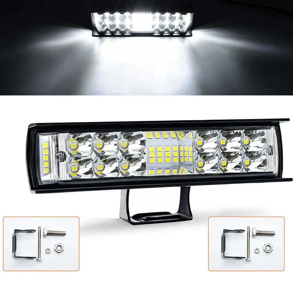 

1pc/2pcs 6-inch LED Headlight 60w 6000lm 6000k 3-sided Light-emitting Work Light Ip68 Waterproof Front Lamp