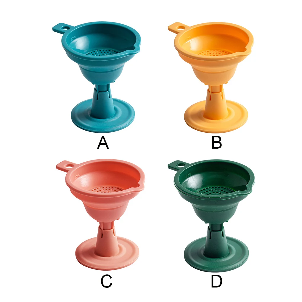 

Складная силиконовая воронка, многоразовый фильтр, портативный дозатор жидкости, кухонный аксессуар, желтый