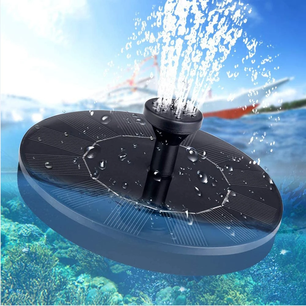 

7V/1W Solar Fountain Floating Pump With 6 Nozzles Solar Bird Bath Fountain Garden Pool Bird Bath Pond Outdoor Decoration