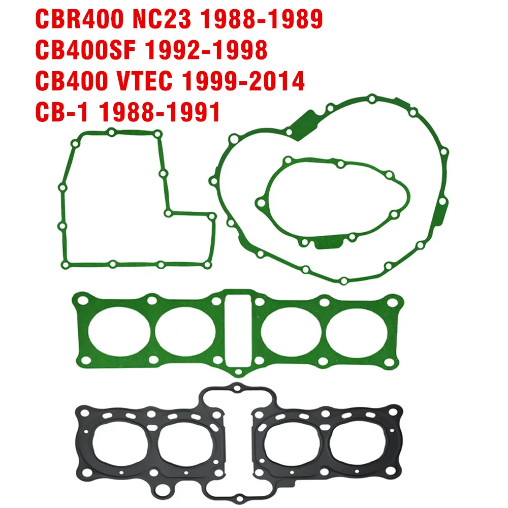 

Крышки картера двигателя мотоцикла, комплекты прокладок цилиндра для Honda CBR 400 NC23 88-89 CB400 VTEC 400 92-14 CB-1 CB1 88-91