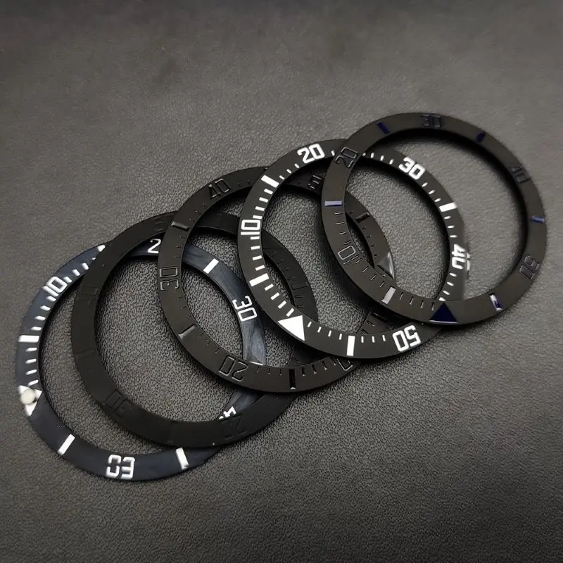 38mm Matte Ceramic Numeral Scale With Inner Diameter Of 30.5mm Suitable Bring Stickers For 40mm Men's Watch Accessories