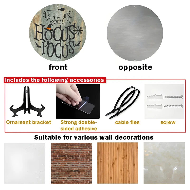 Волшебный знак Hocus Pocus прочный алюминий для внутреннего и наружного