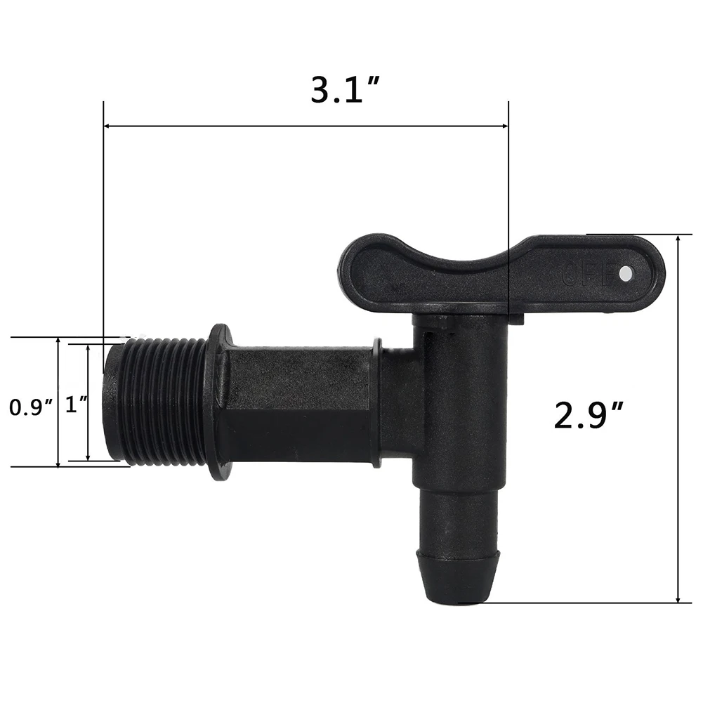 

Bucket Plastic Faucet 25.4mm IBC Butt Tap Replacement Adaptor Beer Home Rain Brew Tool For 17mm Pipe Joint Garden Supplies