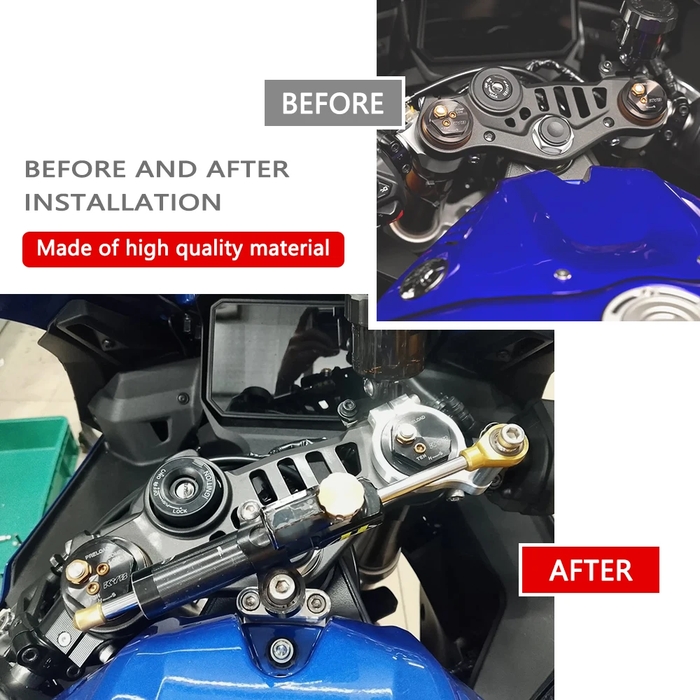 Кронштейн-стабилизатор рулевого демпфера для мотоциклов YAMAHA YZF R9 2025, YZF-R9 2026: Аксессуары для предотвращения дрожания и повышения безопасности (art.: 3920dc17a98fa) - 3920dc17a98fa