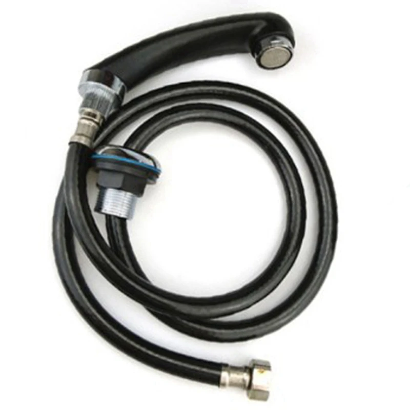 

2X Universal 1/2 Inch Width Faucet Tube Plumbing Pipe, Shampoo Bed Faucet Shower,High Density, No Leak,Black, Flexible