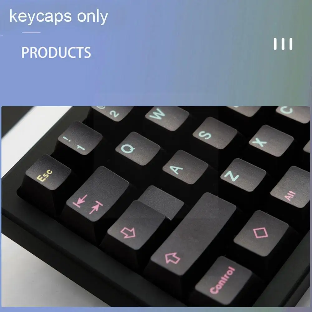 

Механическая клавиатура с высокой сублимационной печатью, колпачки клавиш для GMK-Miami Nights PBT, оригинальные компьютерные аксессуары, Высокока...