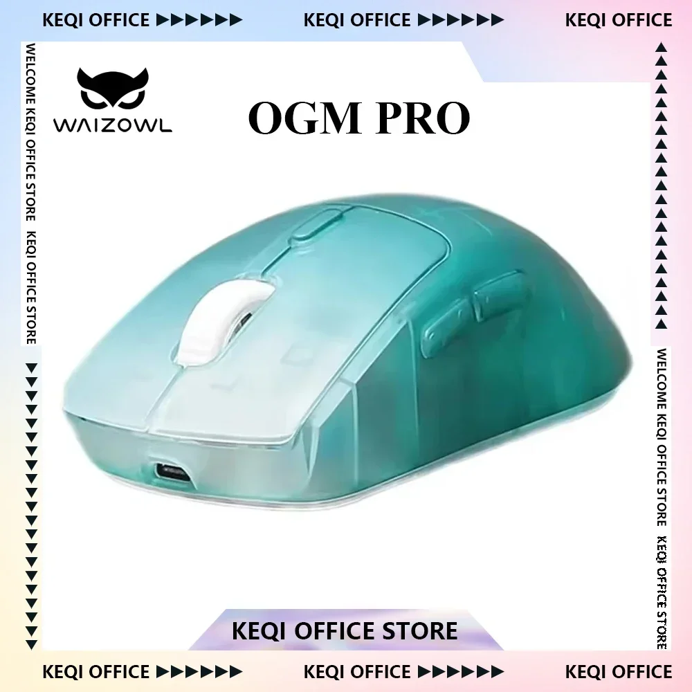 Фото Беспроводная мышь Waizowl OGM Pro, эргономичный дизайн, легкий трехрежимный PAW3395, аксессуары для ноутбуков, игровая мышь с длительным сроком службы батареи №1