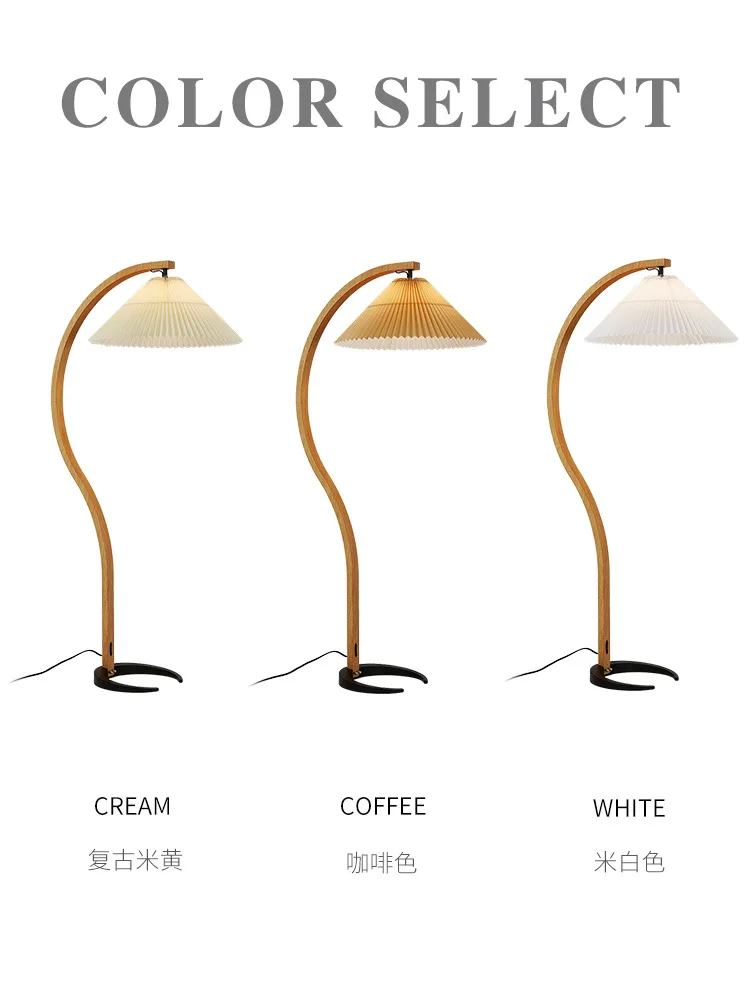 Датская плиссированная лампа для гостиной спальни дивана рядом с изогнутой