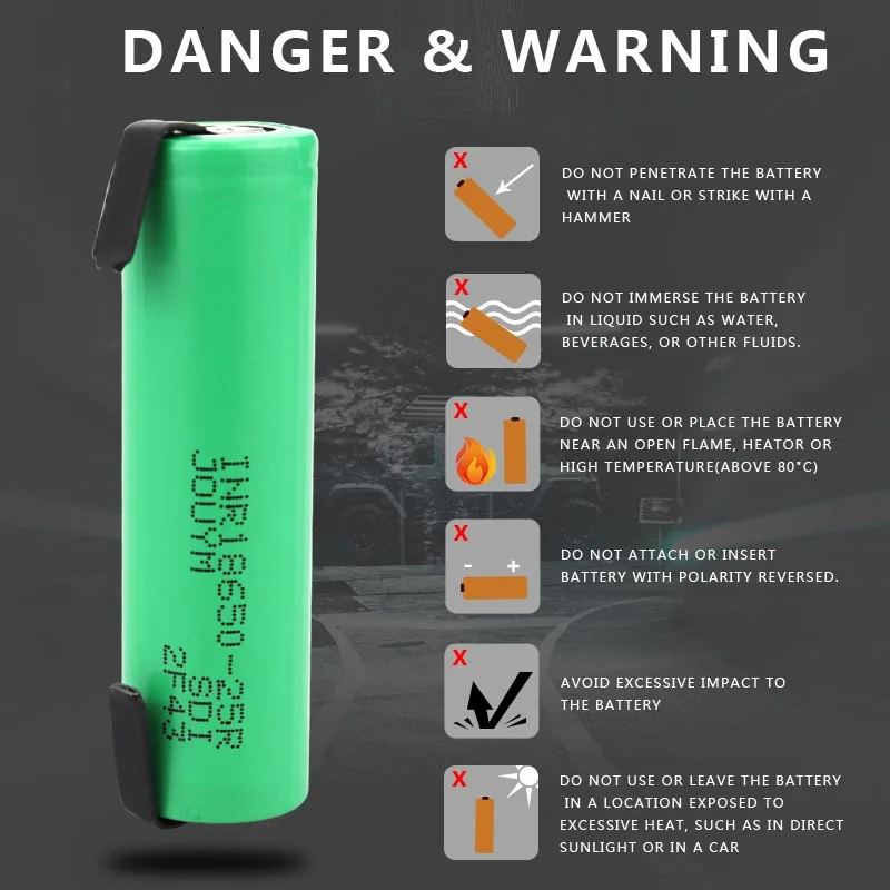 inr 18650 2500mAh 3.6V Battery 20A High current Li-ion Rechargeable Substitute for Samsung INR18650 25R M Cell |